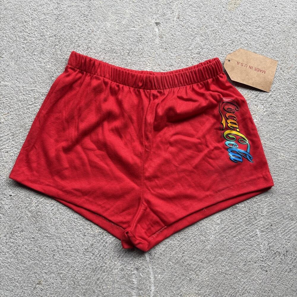 Deadstock 80s Vintage Kids Coca-Cola Short Shorts Sz Large 14